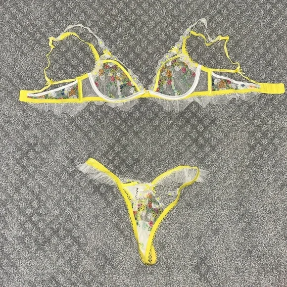 For Love and Lemons Summer Lovin Lace Lingerie Set - Picture 3 of 7